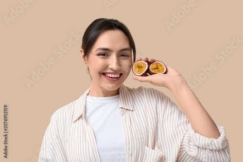 Beautiful young woman with ...