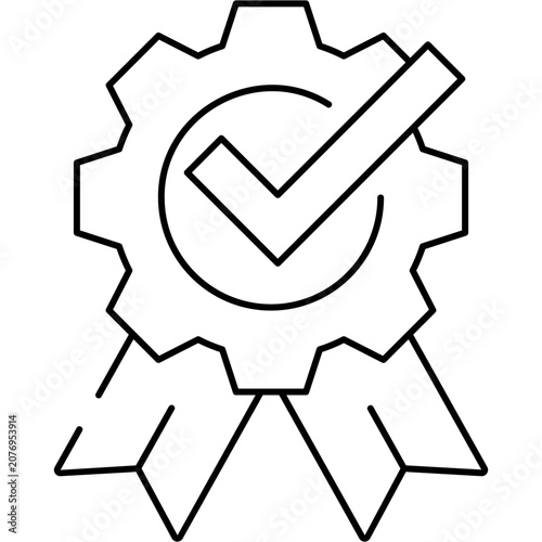 Obraz na plátne Line Validity Icon