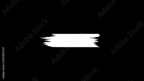 White brush stroke on black background transition effect