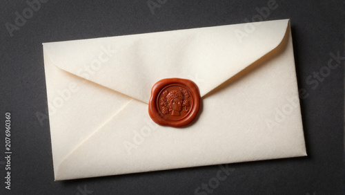 envelope with wax seal 