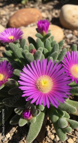 Delosperma floribundum - A vibrant succulent with striking purple flowers.