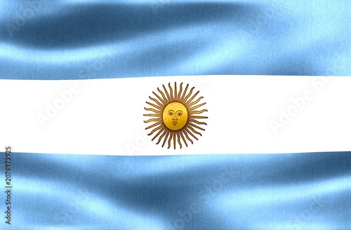 Fotografie argentina-waving-national-flag