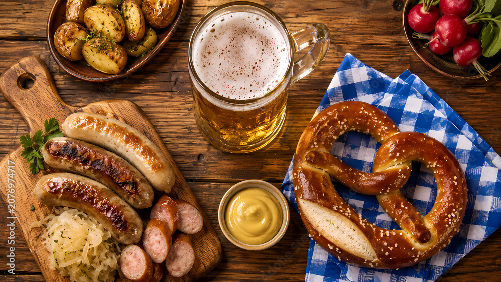 Obraz premium typical food in oktoberfest