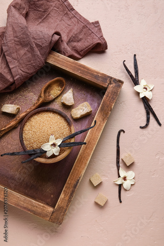 Bowl with aromatic vanilla ...