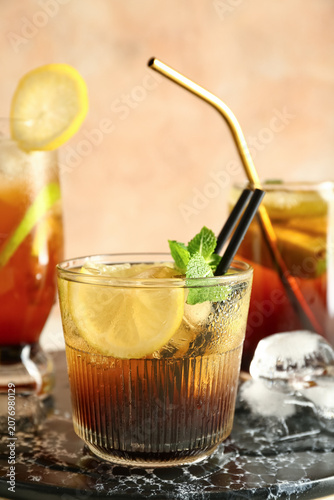 Glass of cold Long Island i...