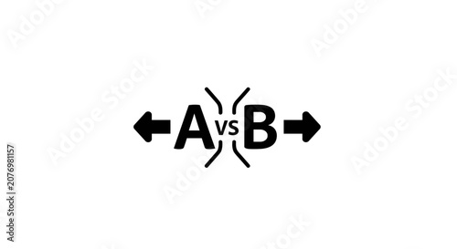 Foto Versus Comparison Opposing Choices Concept.