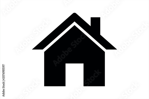 Simple Black House Icon Design