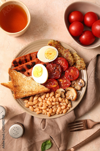 Plate with tasty English br...
