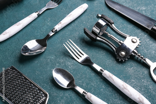 Different kitchen utensils ...
