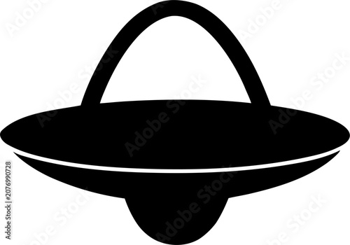 UFO Silhouette SVG Vector for Sci Fi and Space Design Projects