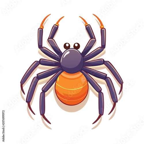 Purple and orange butterfly vector illustration
