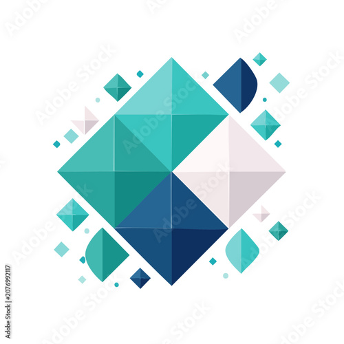 Abstract Geometric Shapes Vector Pattern
