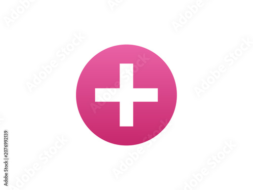 Add gradient icon - modern minimal vector symbol for web and mobile app interface, isolated on transparent background