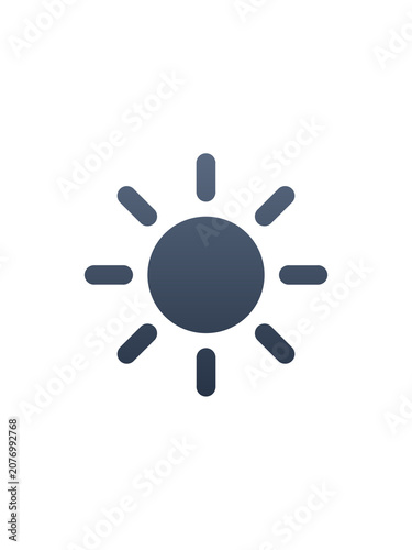 Sun gradient icon - modern minimal vector symbol for web and mobile app interface, isolated on transparent background