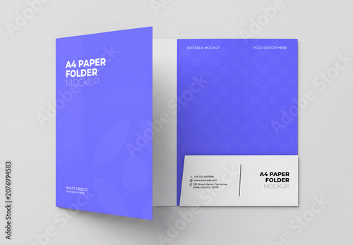 A4 Paper Folder Mockup