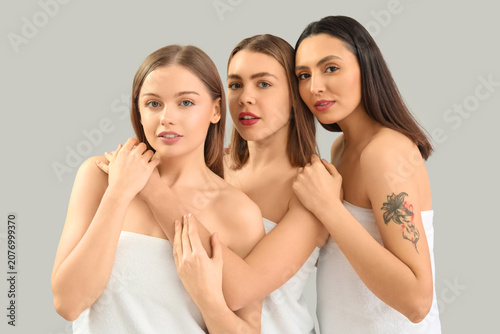 Young women with beautiful ...