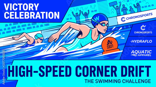 Victory Celebration High Speed Corner Drift The Swimming Challenge