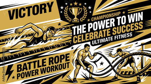 Victory And Power Workout Championship Celebrate Ultimate Success