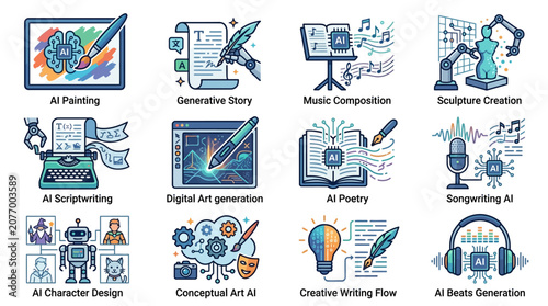 Fotografi AI generated art design concepts.