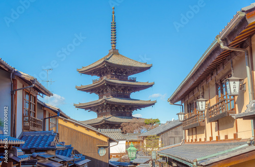 Картината върху платно Gion District, Historic Geisha Quarter and Traditional Cultural Landmark in Kyot