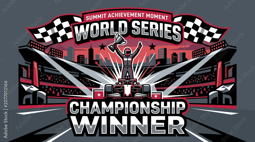 Obraz premium Summit Achievement World Series Championship Winner Victory