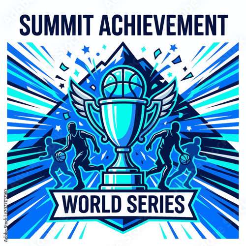 Summit Achievement World Series Basketball Victory Trophy Design