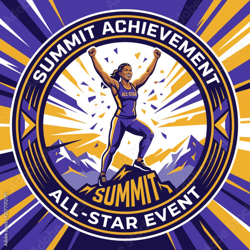 Summit All Star Event Athlete Victory Mountain Top Celebration