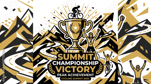 Summit Championship Victory Peak Achievement Cycling Summit Celebration Trophy Presentation