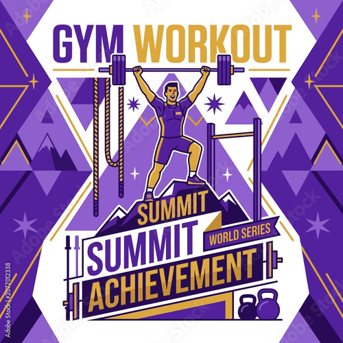 Summit Gym Workout Achievement World Series Graphics