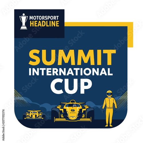 Summit International Cup Motorsport Event Graphic Design Championship Announcement