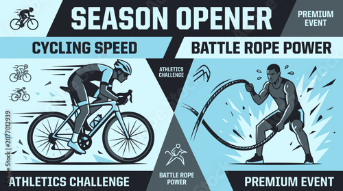Season Opener Cycling Speed And Battle Rope Power Premium Event Athletics Challenge