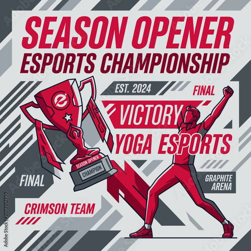 Season Opener Esports Championship Victory Celebration For Crimson Team