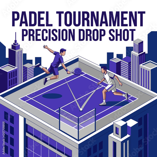 Padel Tournament Precision Drop Shot Rooftop City Play
