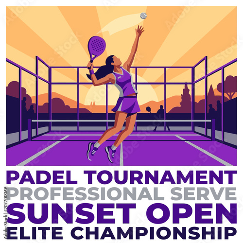 Padel Tournament Professional Serve Sunset Elite Championship Action