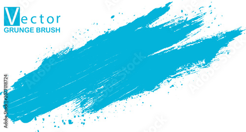 Konstfotografi Vector paint brush spot Hand painted background Ink scribble dab clipart