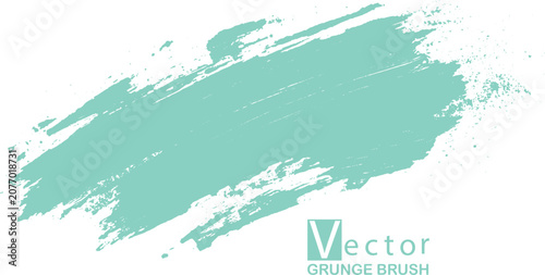 Konstfotografi Vector paint brush spot Hand painted background Ink scribble dab clipart