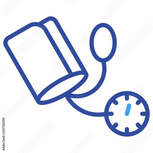 Tableau sur toile Illustration elements of Blood Pressure Monitor