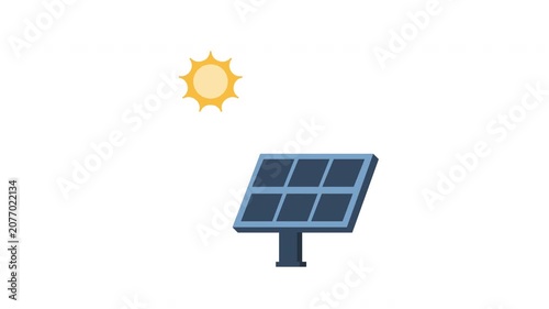 Solar Power Panel Graphic for Sustainable Energy Promotion