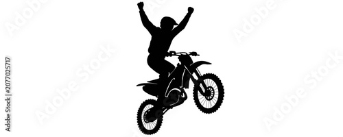 Foto Motorcycle Stunt Rider
Motorcycle Stunt Rider Silhouette
Extreme Bike Jump Vecto