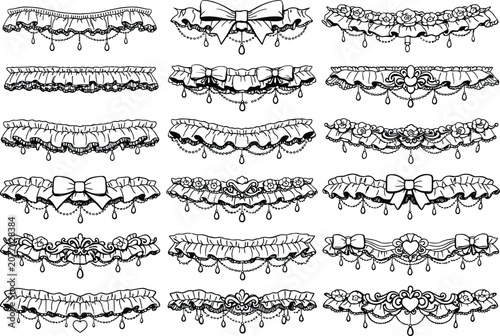 Foto Vintage coquette lace dividers set