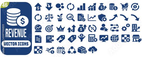 Photos Revenue icon set