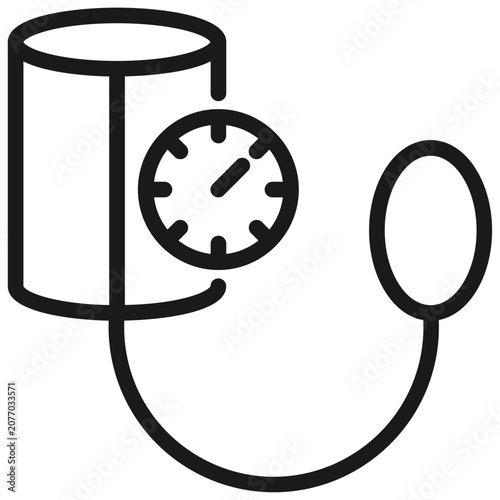 Canvastavla Illustration elements of Blood Pressure Monitor