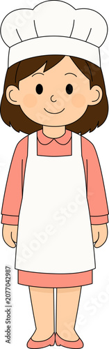 Female chef cartoon illustration