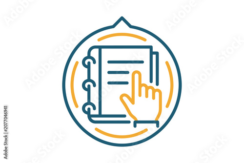 Notebook Pointing Hand Icon