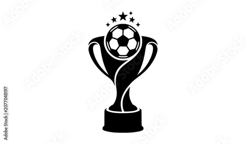 Original Football Winner Trophy Vector Illustration for International Championship