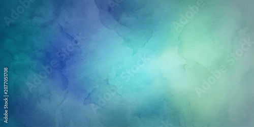 Foto Abstract Blue Grunge Watercolor Texture Background with Vintage Aged Paper Surfa
