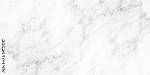 Konstfotografi White Marble Texture Background with Winter Snow, Sky and Ice Frost Abstract Clo