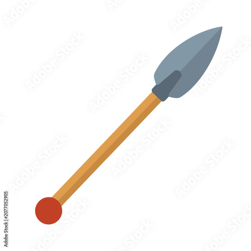 Flat vector icon of a hand trowel for gardening