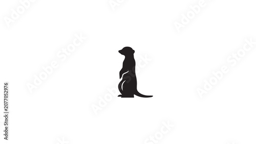 Meerkat Silhouette Icon Vector Illustration