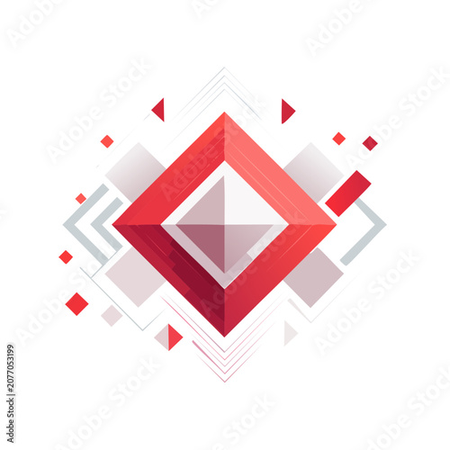 Abstract geometric diamond vector design